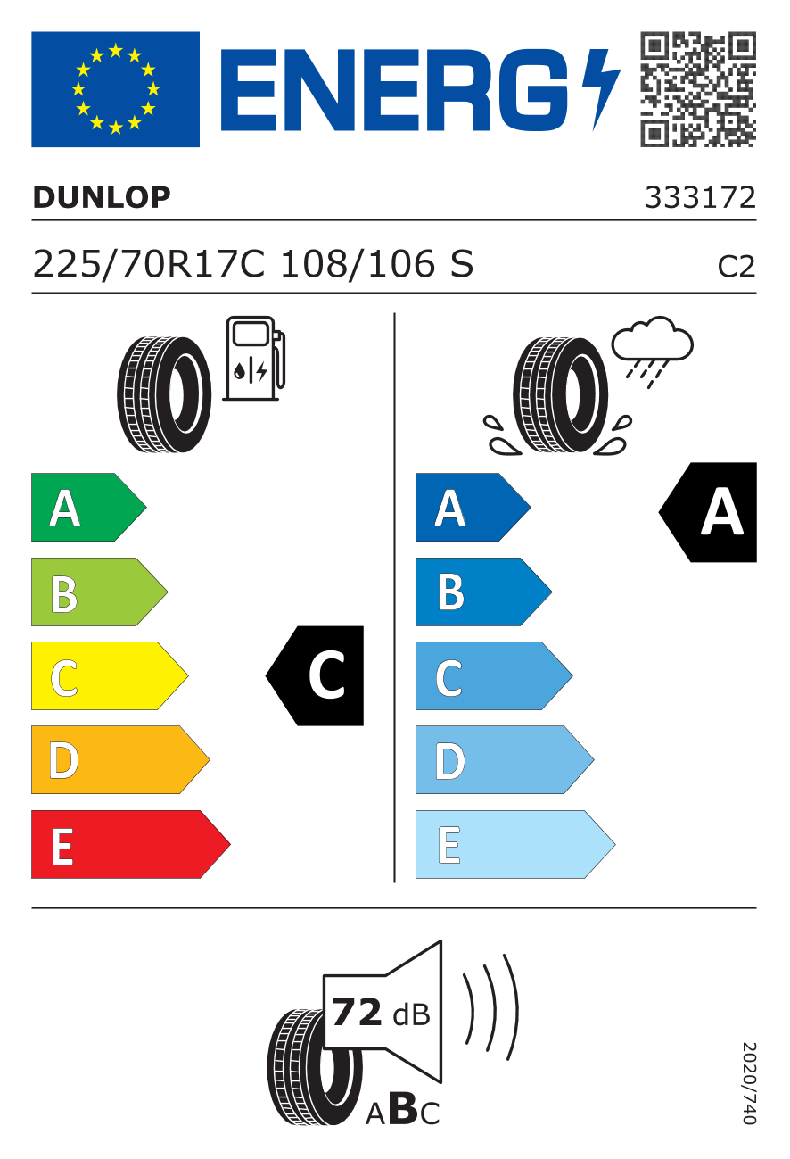 Image of tyre specifications with eprel code 667609